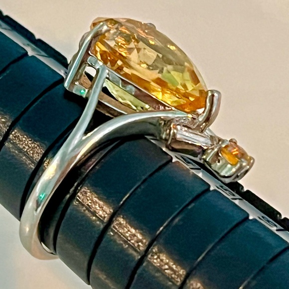 Genuine Citrine 14KGP Ring - Picture 2 of 4